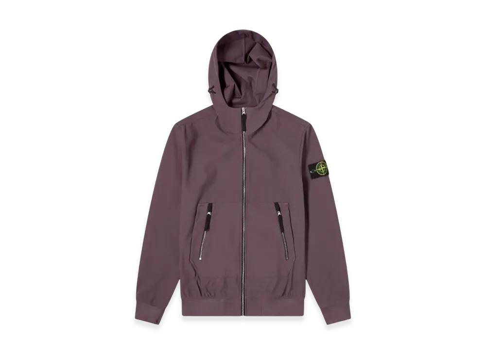 Stone Island 40727 Light Soft Shell Hooded Jacket - 21SS "Dark Burgundy"