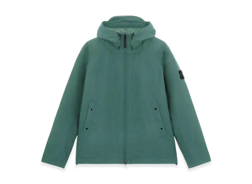 Stone Island 40627 Soft Shell-R E.Dye Technology in Recycled Polyester with Primaloft Insulation Technology Waterproof and Windproof Hooded Blouson - 24FW "Sage Green"
