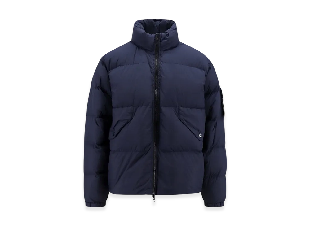 Stone Island 40623 Garment Dyed Crinkle Reps Recycled Nylon Down Jacket - 23FW "Navy Blue"