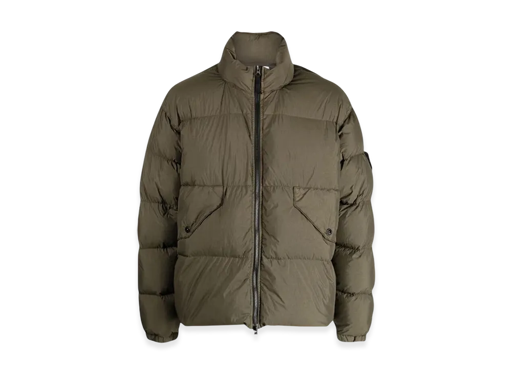 Stone Island 40623 Garment Dyed Crinkle Reps Recycled Nylon Down Jacket - 23FW "Olive Green"
