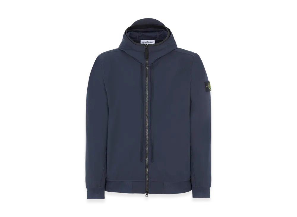 Stone Island 40427 Light Soft Shell Hooded Blouson - 22SS "Navy Blue"