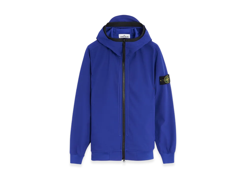 Stone Island 40427 Light Soft Shell Hooded Blouson - 22SS "Bluette"