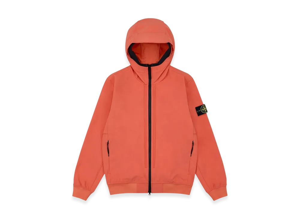 Stone Island 40427 Light Soft Shell Hooded Blouson - 22SS "Orange"