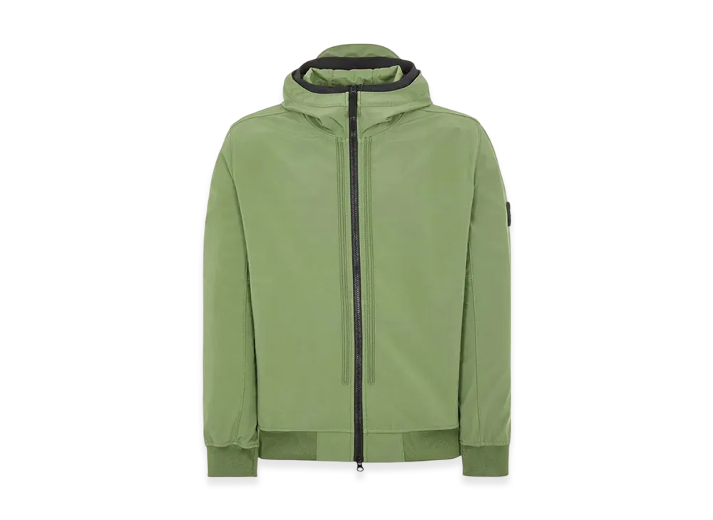 Stone Island 40427 Light Soft Shell Hooded Blouson - 22SS "Olive Green"