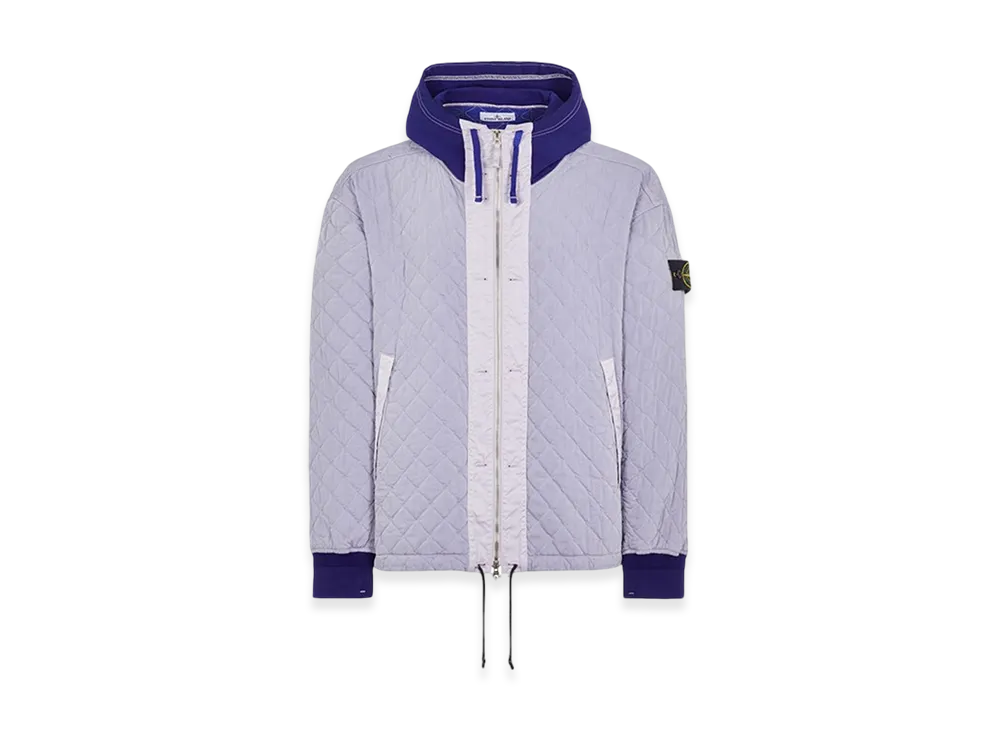 Stone Island 40133 50 Fili Quilted-TC Lightweight Brushed Nylon Cotton Canvas Padded Hood Jacket - 23FW "Lavender"