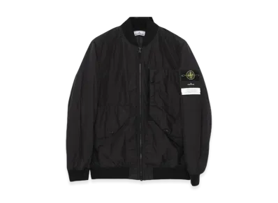 Stone Island 40133 50 Fili Quilted-TC Lightweight Brushed Nylon Cotton Canvas Padded Hood Jacket - 23FW "Black"