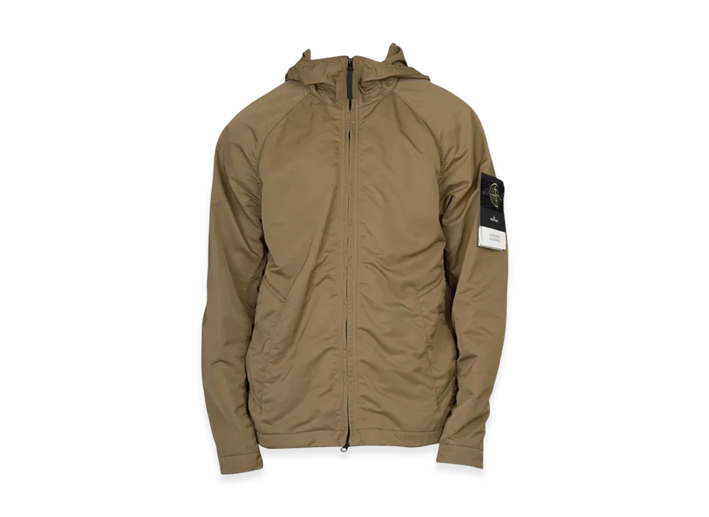 Stone Island 40130 Hyper Dense Nylon Raso Hooded Jacket - 23SS "Dark Beige"