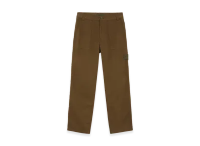 Stone Island 337F6 Ghost Stretch Cotton Wool Satin Fatigue Trousers with Pockets - 24FW "Military Green"