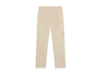 Stone Island 336F6 Ghost Stretch Cotton Wool Satin Cargo Pants with Pockets and Elasticated Waist - 24FW "Beige"