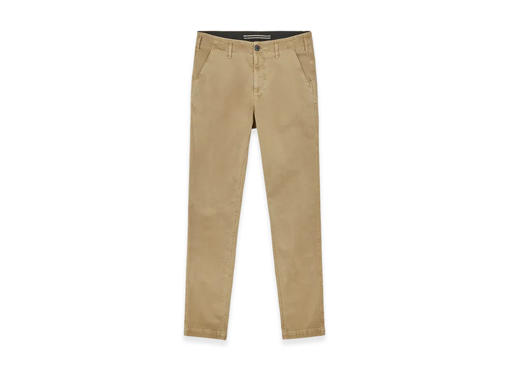 Stone Island 328L1 Stretch Broken Twill Organic Cotton Old Effect Slim Fit Chino Pants - 24FW "Biscuit"