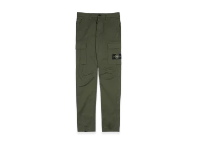 Stone Island 32710 Stretch Cotton Gabardine Garment Dyed Cargo Trousers - 23FW "Olive Green"