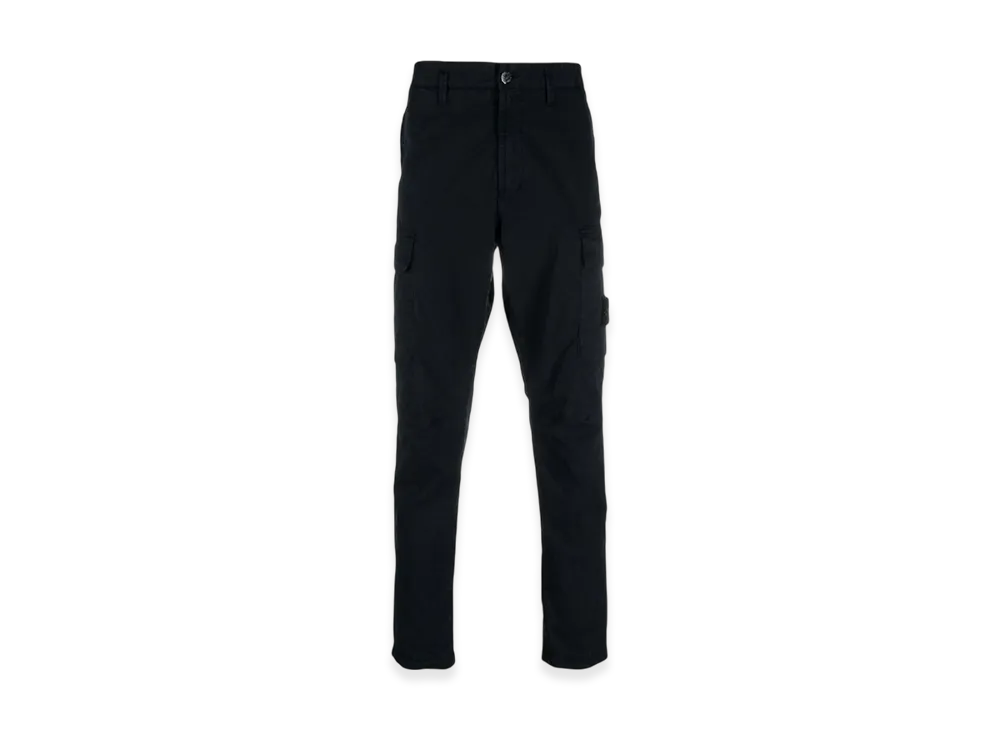 Stone Island 32710 Stretch Cotton Gabardine Garment Dyed Cargo Trousers - 23FW "Navy Blue"