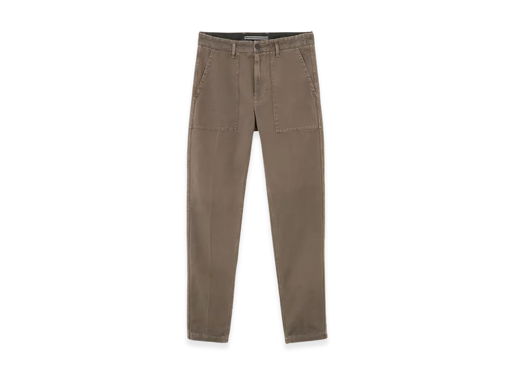 Stone Island 32701 Panama Cotton Old Effect Regular Tapered Fit Fatigue Pants - 24FW "Walnut Brown"