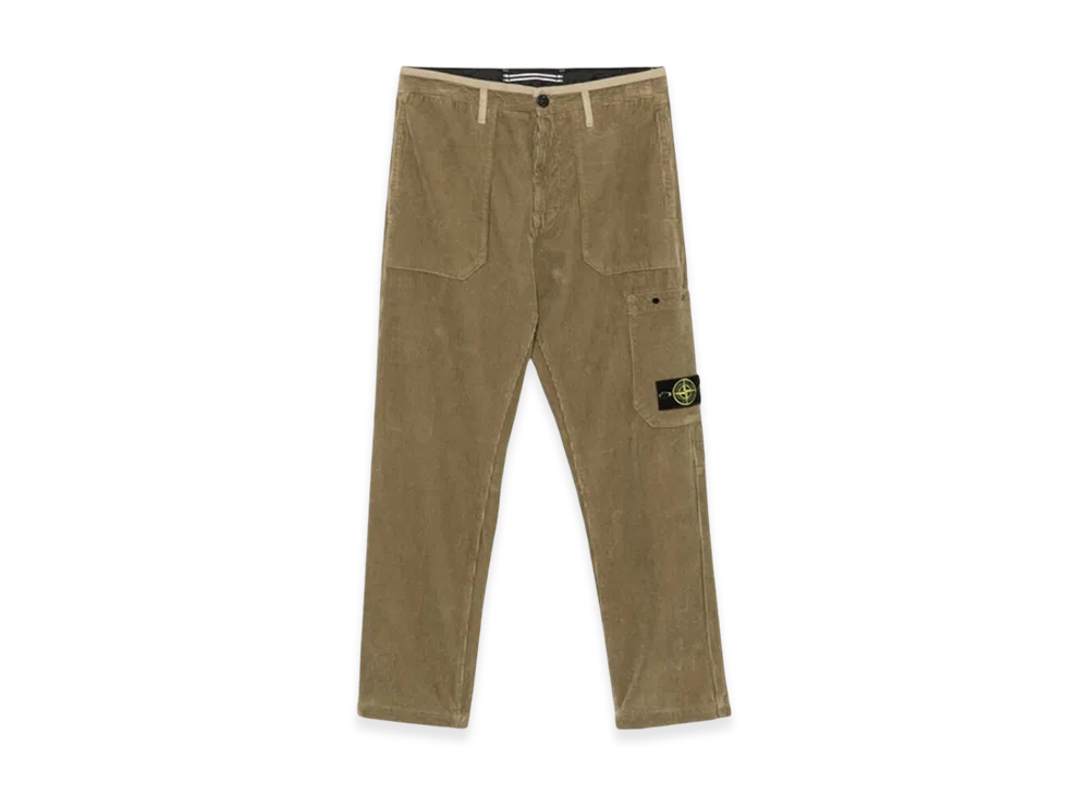 Stone Island 32604 Organic Cotton Corduroy 800 Pockets Cargo Pants - 24FW "Biscuit"