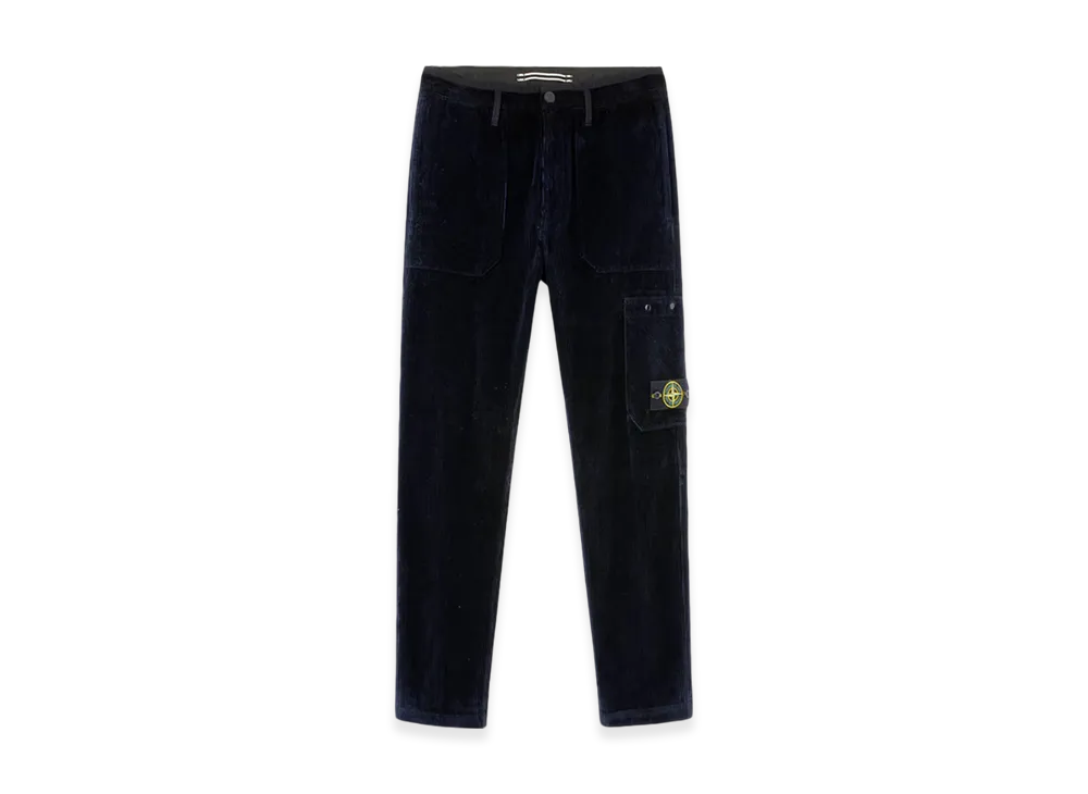 Stone Island 32604 Organic Cotton Corduroy 800 Pockets Cargo Pants - 24FW "Navy Blue"
