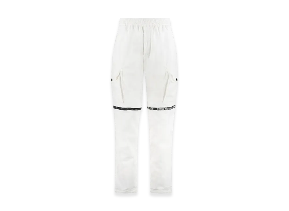 Stone Island 325E4 Stretch Tela Paracadute Regular Tapered Fit Cargo Trousers - 23FW "White"