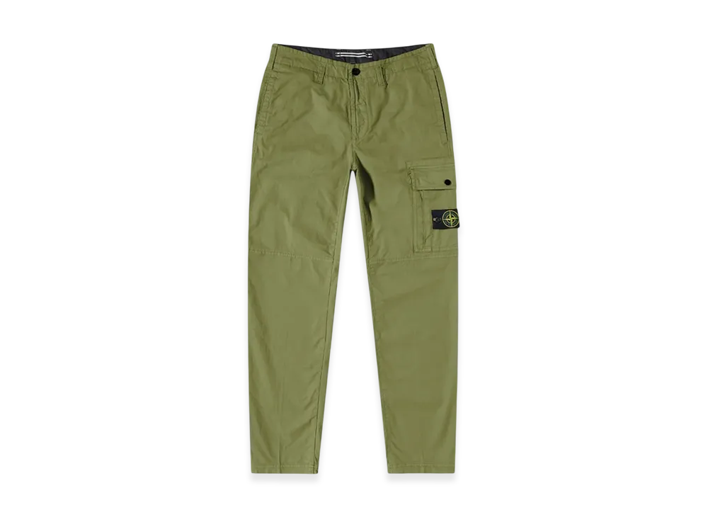 Stone Island 32419 Supima Cotton Twill Stretch-TC Cargo Pants Olive Green - 22SS "Olive Green"