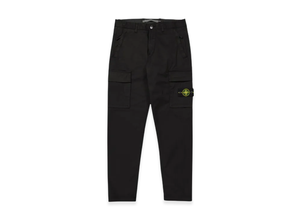 Stone Island 32310 Cotton Gabardine Garment Dyed Cargo Pants - 22FW "Black"
