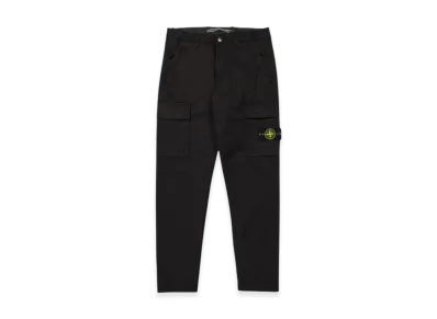 Stone Island 32310 Cotton Gabardine Garment Dyed Cargo Pants - 22FW "Black"