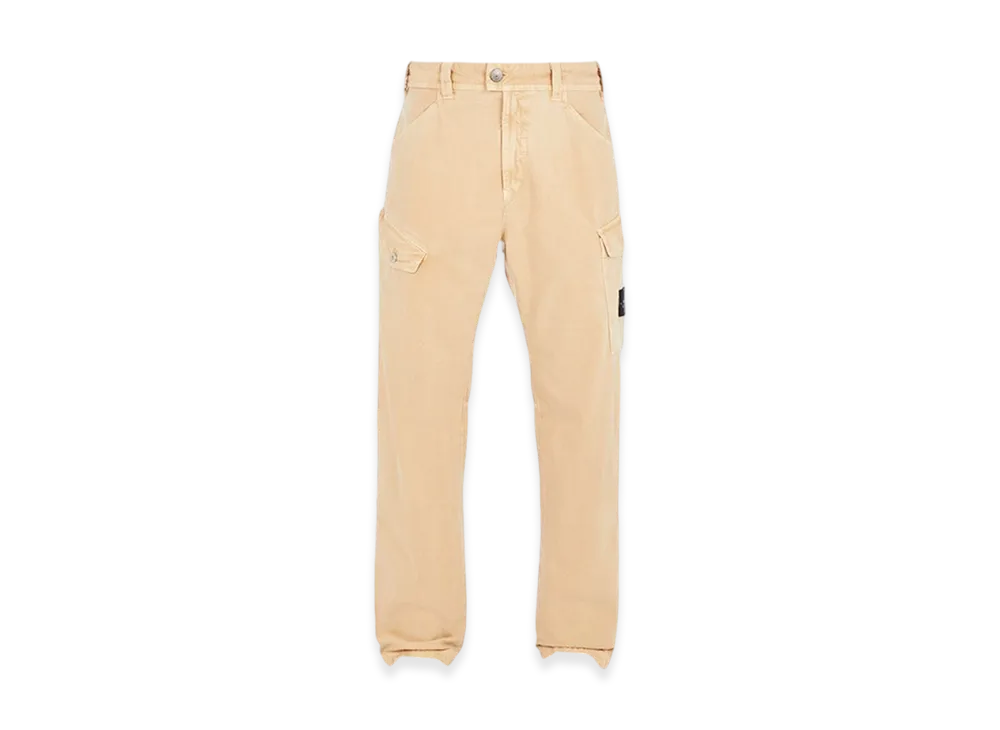 Stone Island 320T1 Panama Tinto Terra Regular Fit Cargo Pants - 24SS "Ecru"