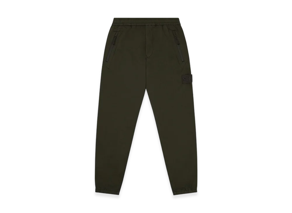 Stone Island 317F2 Ghost Piece Stretch Cotton Satin Cargo Pants - 21SS "Military Green"