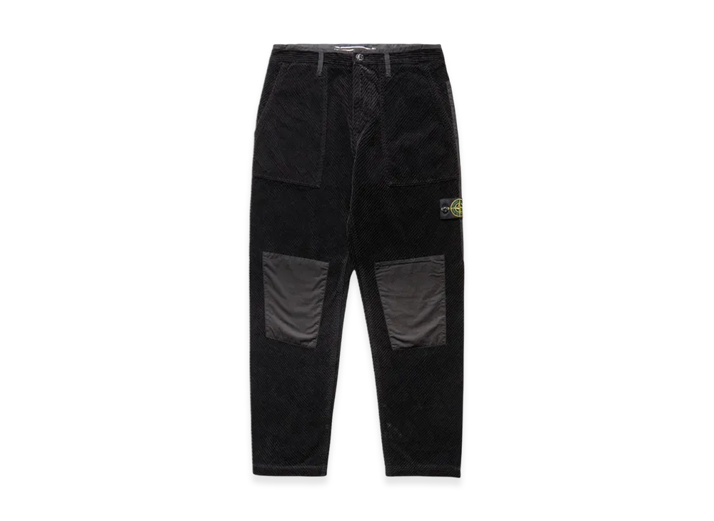 Stone Island 31711 Corduroy 400 Fatigue Pants - 22FW "Black"