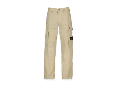 Stone Island 31706 Tela Cotone Lino Fiammato TC Garment Dyed Cargo Pants - 22SS "Beige"