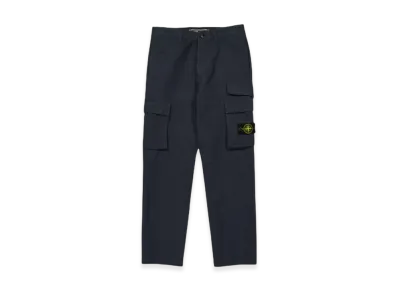 Stone Island 31706 Tela Cotone Lino Fiammato TC Garment Dyed Cargo Pants - 22SS "Avio Blue"