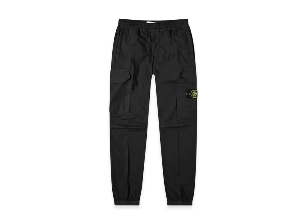 Stone Island 31403 Stretch Cotton Canvas Cargo Pants - 20SS "Black"