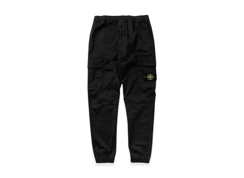 Stone Island 31312 Stretch Cotton Regular Fit Cargo Pants - 24SS "Black"
