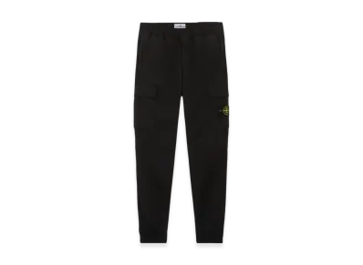 Stone Island 31310 Supima Cotton Twill Stretch TC Regular Tapered Fit Jogger Cargo Pants - 24FW "Black"