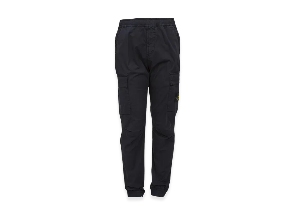 Stone Island 31310 Supima Cotton Twill Stretch TC Regular Tapered Fit Jogger Cargo Pants - 24FW "Navy Blue"