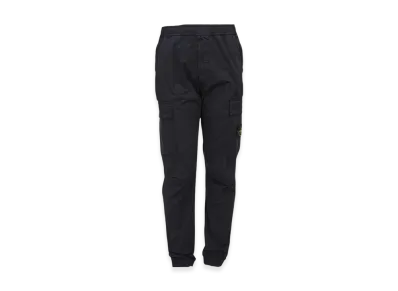 Stone Island 31310 Supima Cotton Twill Stretch TC Regular Tapered Fit Jogger Cargo Pants - 24FW "Navy Blue"