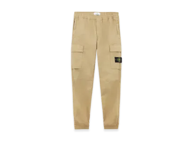Stone Island 31310 Supima Cotton Twill Stretch TC Regular Tapered Fit Jogger Cargo Pants - 24FW "Biscuit"