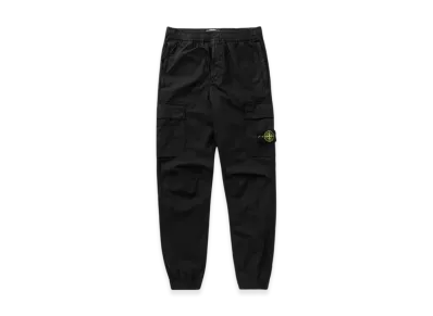 Stone Island 31303 Stretch Cotton Tela Paracadute Cargo Pants - 24SS "Black"