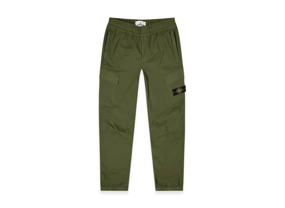 Stone Island 31303 Stretch Cotton Tela Paracadute Cargo Pants - 22SS "Olive Green"
