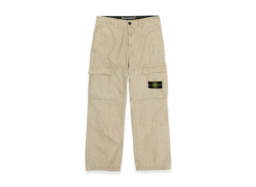 Stone Island 311WA OLD Treatment Brushed Cotton Canvas Cargo Pants - 24SS "Sand"