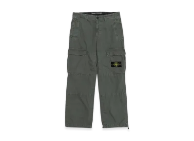 Stone Island 311WA OLD Treatment Brushed Cotton Canvas Cargo Pants - 24SS "Musk Green"