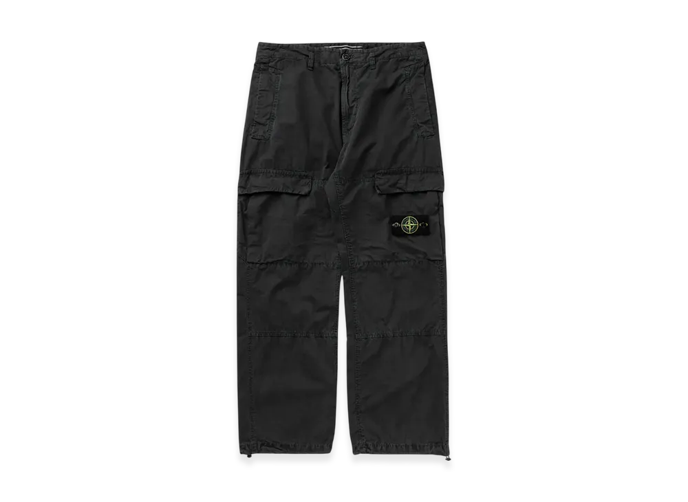 Stone Island 311WA OLD Treatment Brushed Cotton Canvas Cargo Pants - 24SS "Steel Grey"