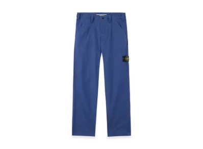 Stone Island 3100015 Supima Cotton Canvas Non-Aqueous Dyeing Technology Regular Fit Chino Trousers with Pockets - 25SS "Marine Blue"