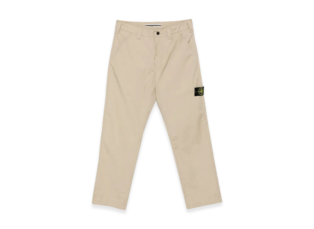 Stone Island 3100015 Supima Cotton Canvas Non-Aqueous Dyeing Technology Regular Fit Chino Trousers with Pockets - 25SS "Desert"