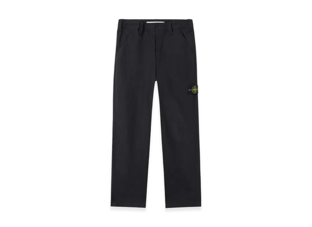 Stone Island 3100015 Supima Cotton Canvas Non-Aqueous Dyeing Technology Regular-Fit Chino Pants with Pockets - 25SS "Black"