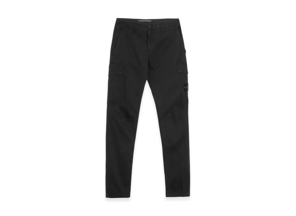 Stone Island 30604 Stretch Broken Twill Garment Dyed Old Effect Cargo Pants - 22SS "Black"