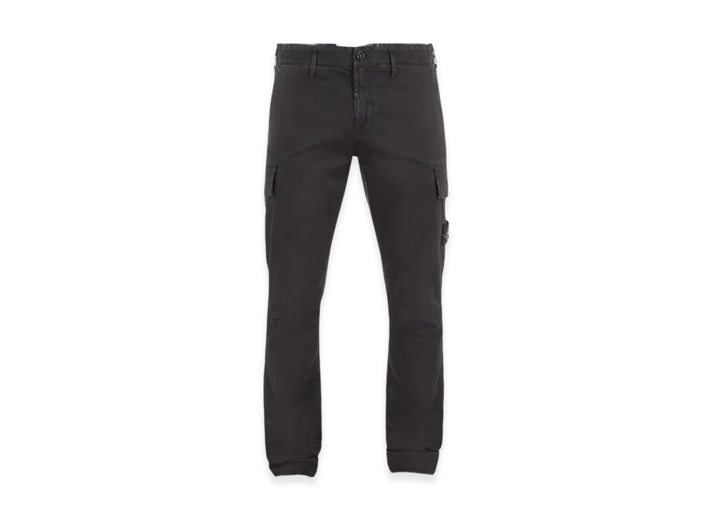 Stone Island 30604 Old Treatment Skinny Fit Cargo Pants - 24SS "Black"