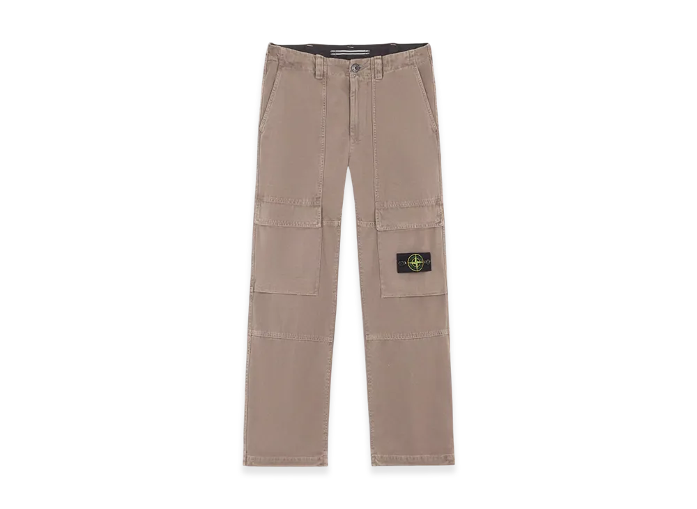 Stone Island 30601 Panama Cotton Old Effect Relaxed Fit Cargo Pants - 24FW "Walnut Brown"