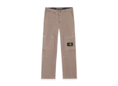 Stone Island 30601 Panama Cotton Old Effect Relaxed Fit Cargo Pants - 24FW "Walnut Brown"