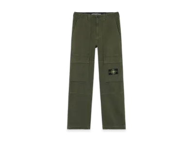 Stone Island 30601 Panama Cotton Old Effect Relaxed Fit Cargo Pants - 24FW "Musk Green"