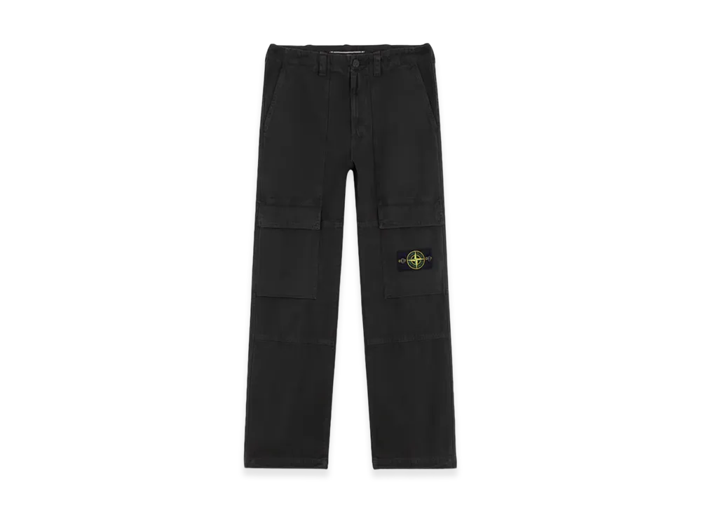 Stone Island 30601 Panama Cotton Old Effect Relaxed Fit Cargo Pants - 24FW "Lead Grey"