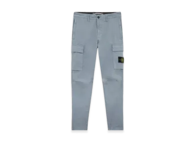 Stone Island 30410 Supima Cotton Twill Stretch-TC Regular Tapered Fit Cargo Pants - 24FW "Green Grey"