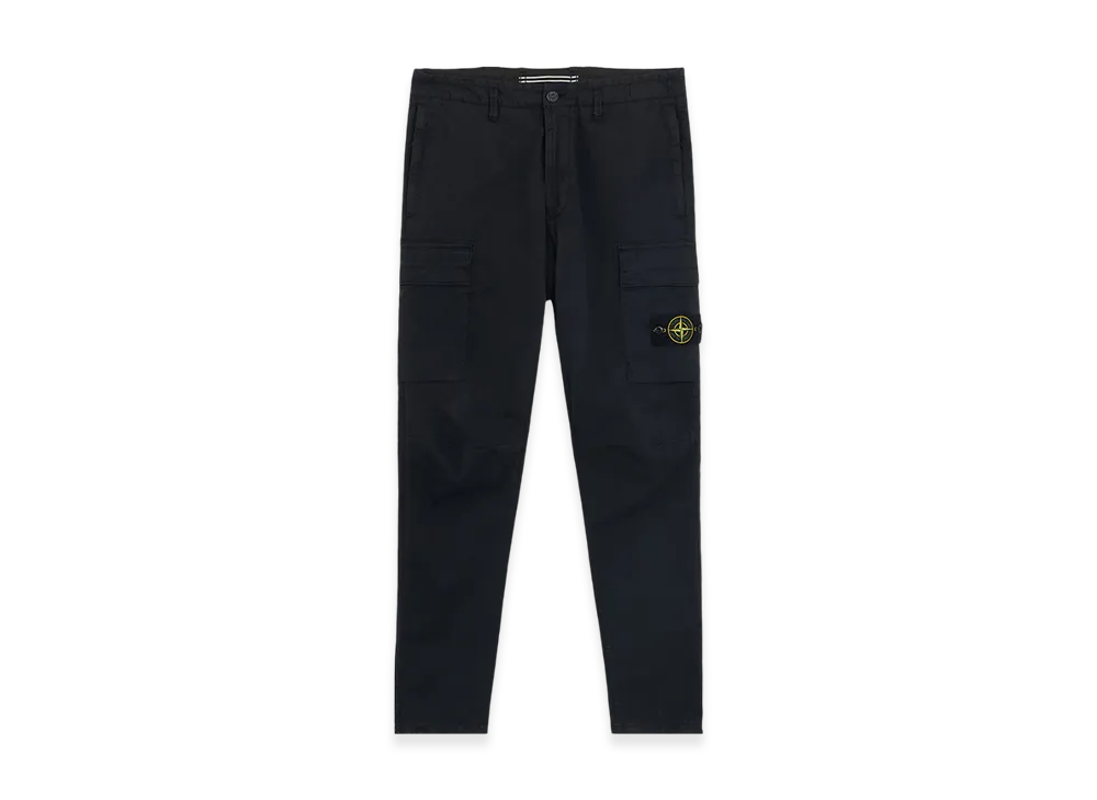 Stone Island 30410 Supima Cotton Twill Stretch TC Regular Tapered Fit Cargo Pants - 24FW "Navy Blue"